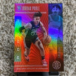 2019-20 JORDAN POOLE Rookie Serial /199 Red Illusions Warriors Card #170